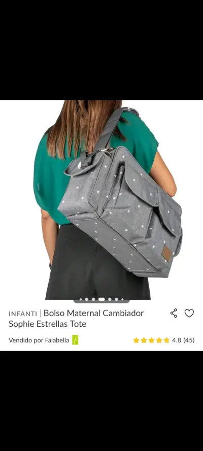 Bolso maternal con cambiador Infanti Sophie Estrellas - miniatura 3
