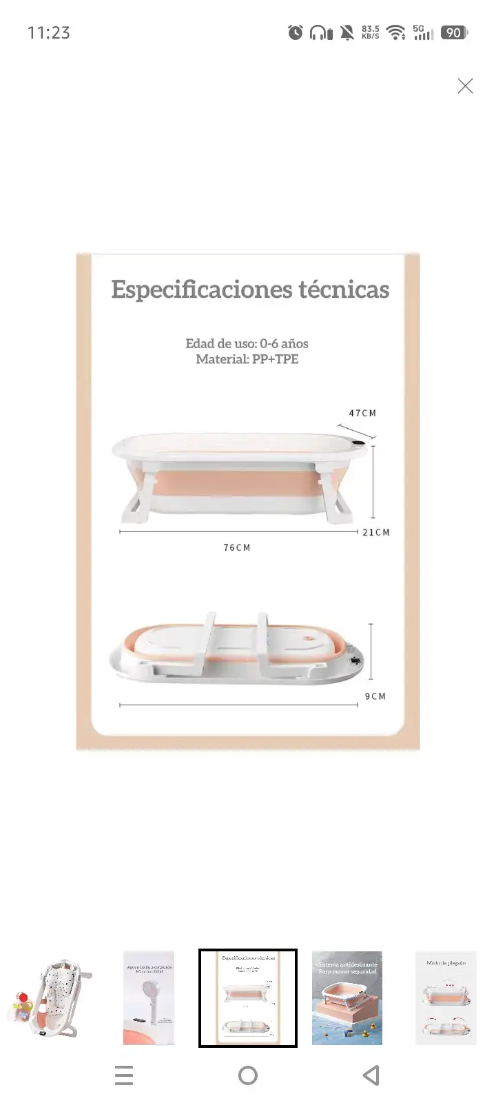 Bolso maternal con cambiador Infanti Sophie Estrellas - 6