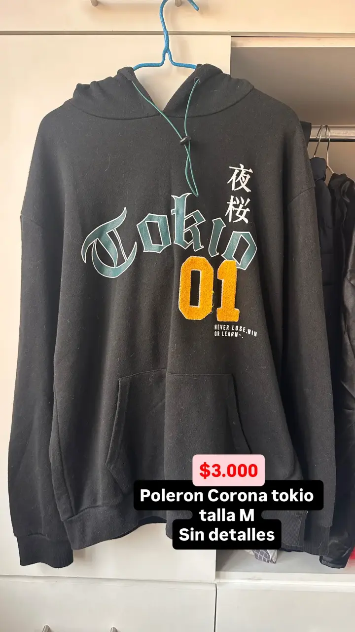 Polerón negro talla M