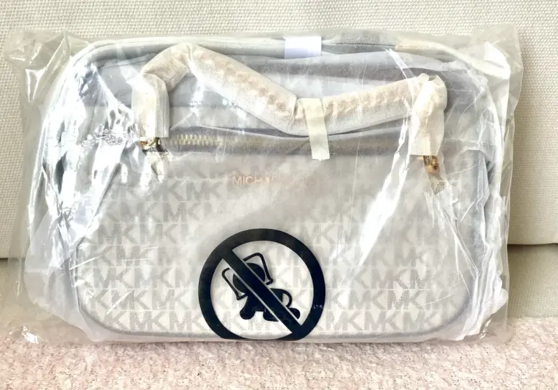 Bolso bandolera Michael Kors beige con logo - 3