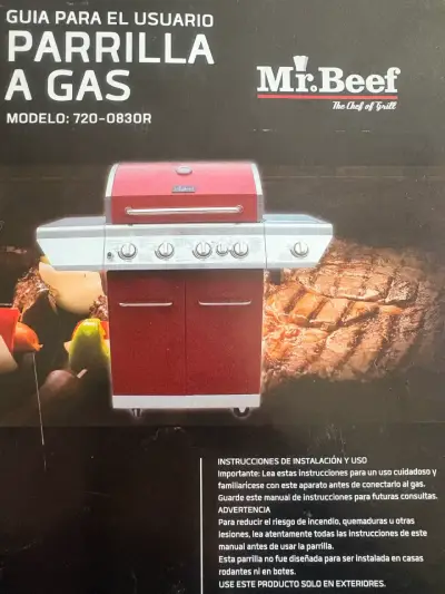 Parrilla a gas Mr. Beef con cuatro quemadores - miniatura 3