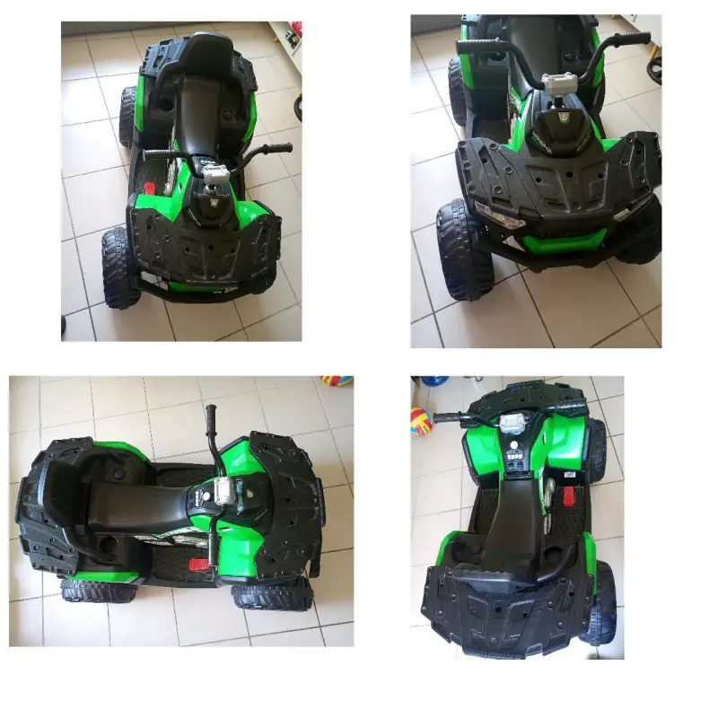Cuatrimoto eléctrica infantil verde y negra