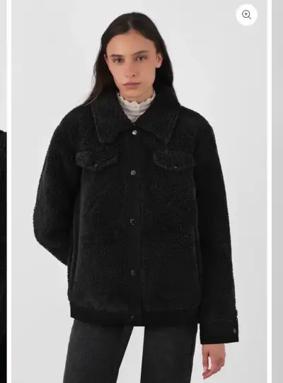 Chaqueta Raindoor de cordero negra para mujer - miniatura 1