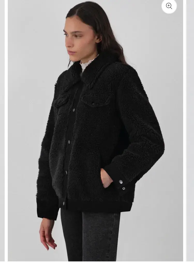 Chaqueta Raindoor de cordero negra para mujer - 2