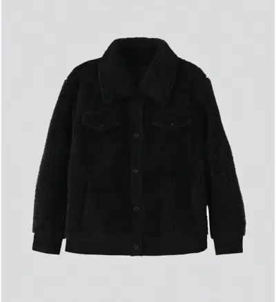 Chaqueta Raindoor de cordero negra para mujer - miniatura 3