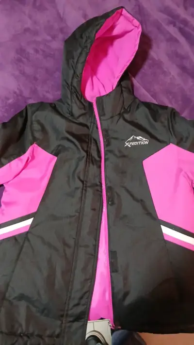 Chaqueta de invierno para niña Xpedition negra y rosada - miniatura 4