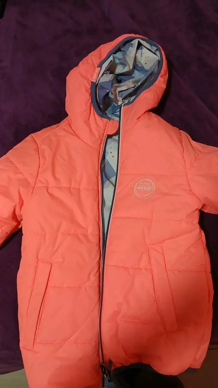 Chaqueta de esquí para niños Wedze coral - 1