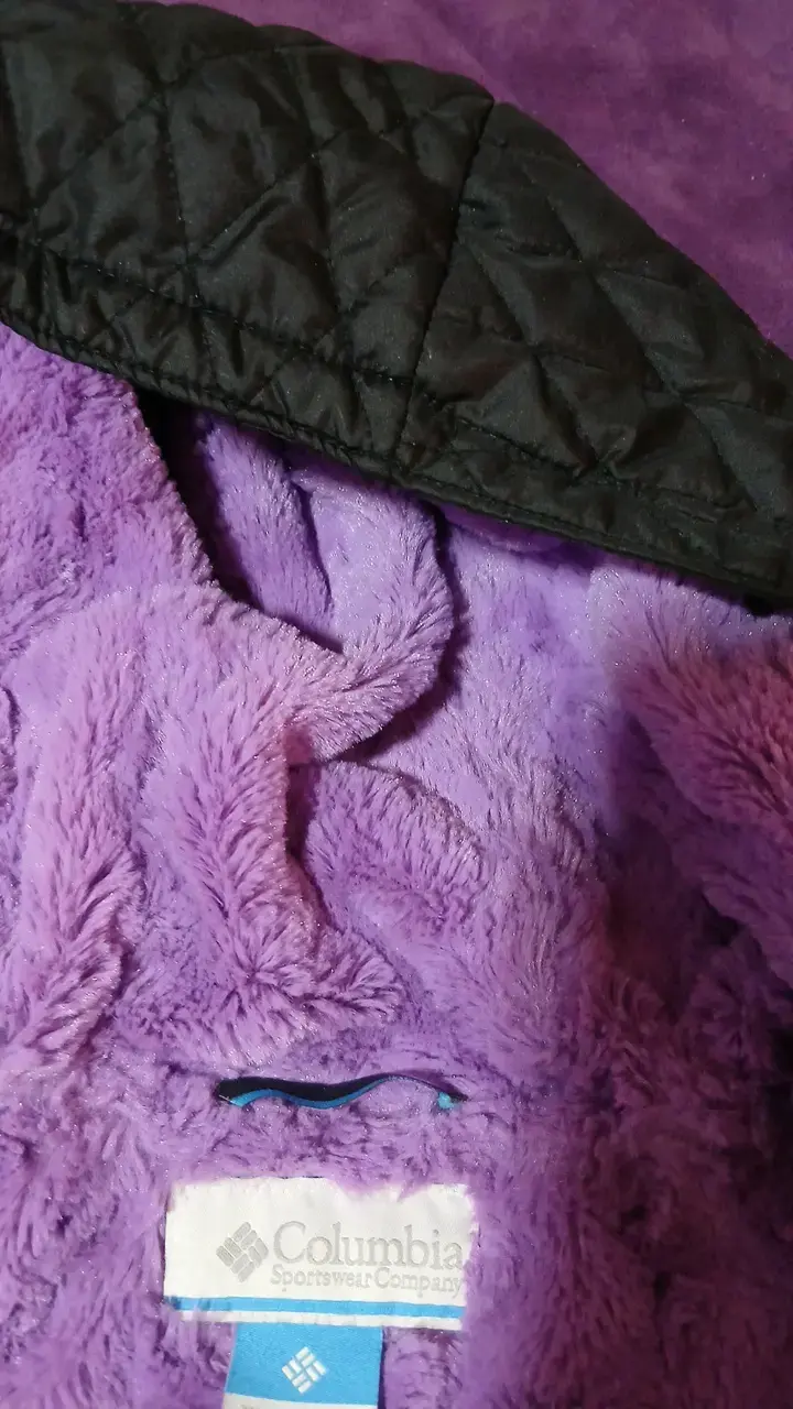 Chaqueta acolchada Columbia negra y morada - 3