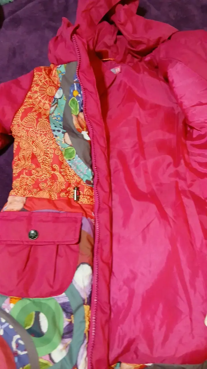 Abrigo infantil Desigual colorido con capucha - 4