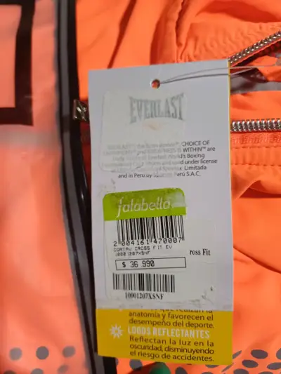 Chaqueta deportiva reflectante Everlast naranja - miniatura 2
