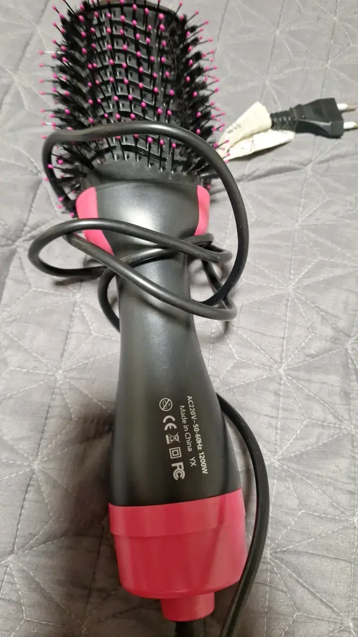 Cepillo secador de cabello 1200W negro y rosa - 1