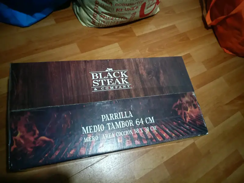 Parrilla Medio Tambor Black Steak 64 cm