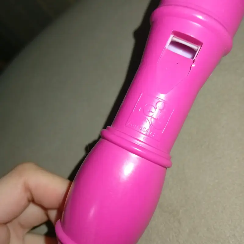 Flauta dulce soprano rosa con limpiador - 2