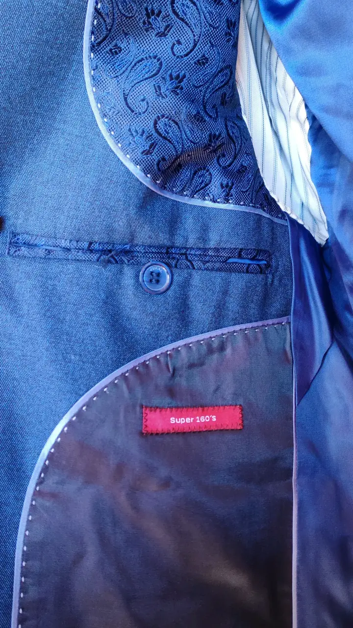 Blazer azul para hombre Trial Super 160's - 4
