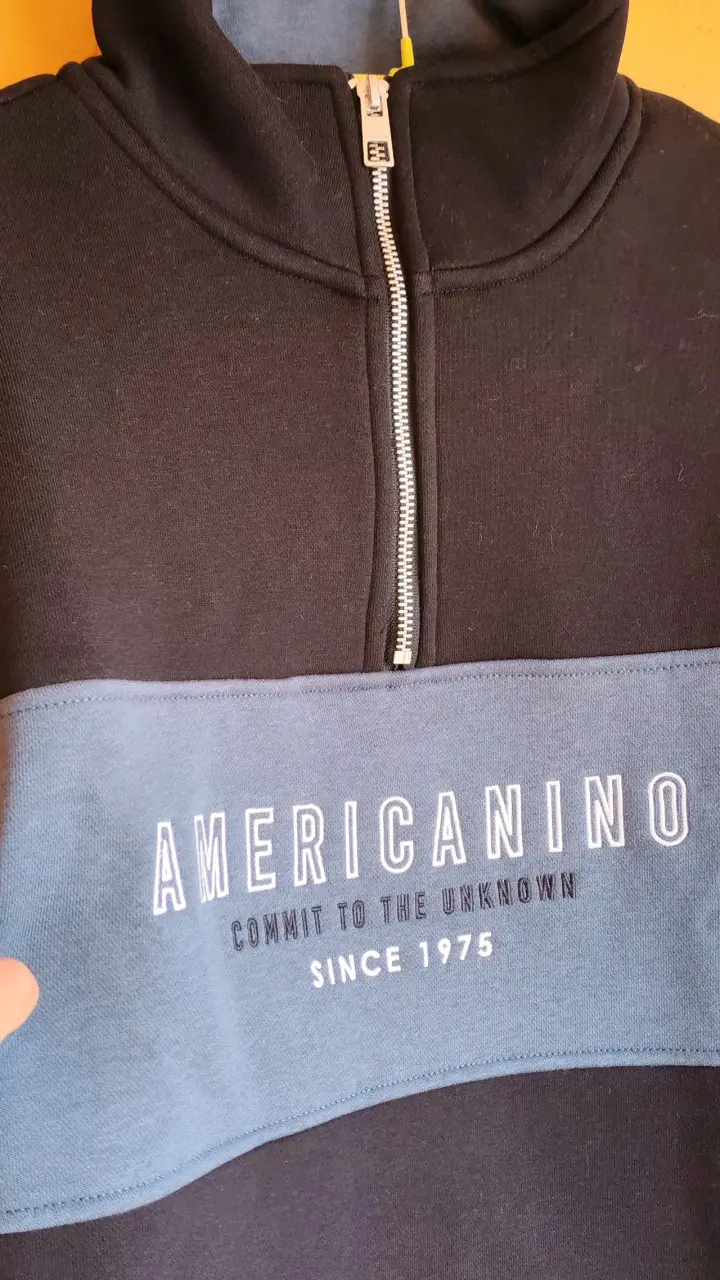 Polerón Americano Negro con Cierre - 2