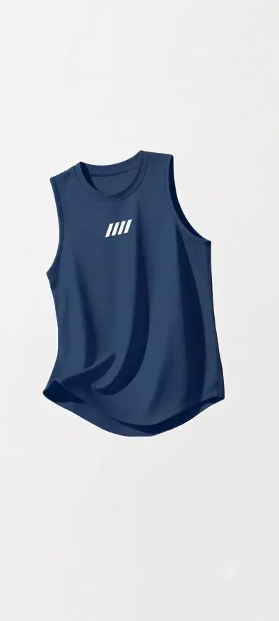 Polera sin mangas azul para hombre - miniatura 1