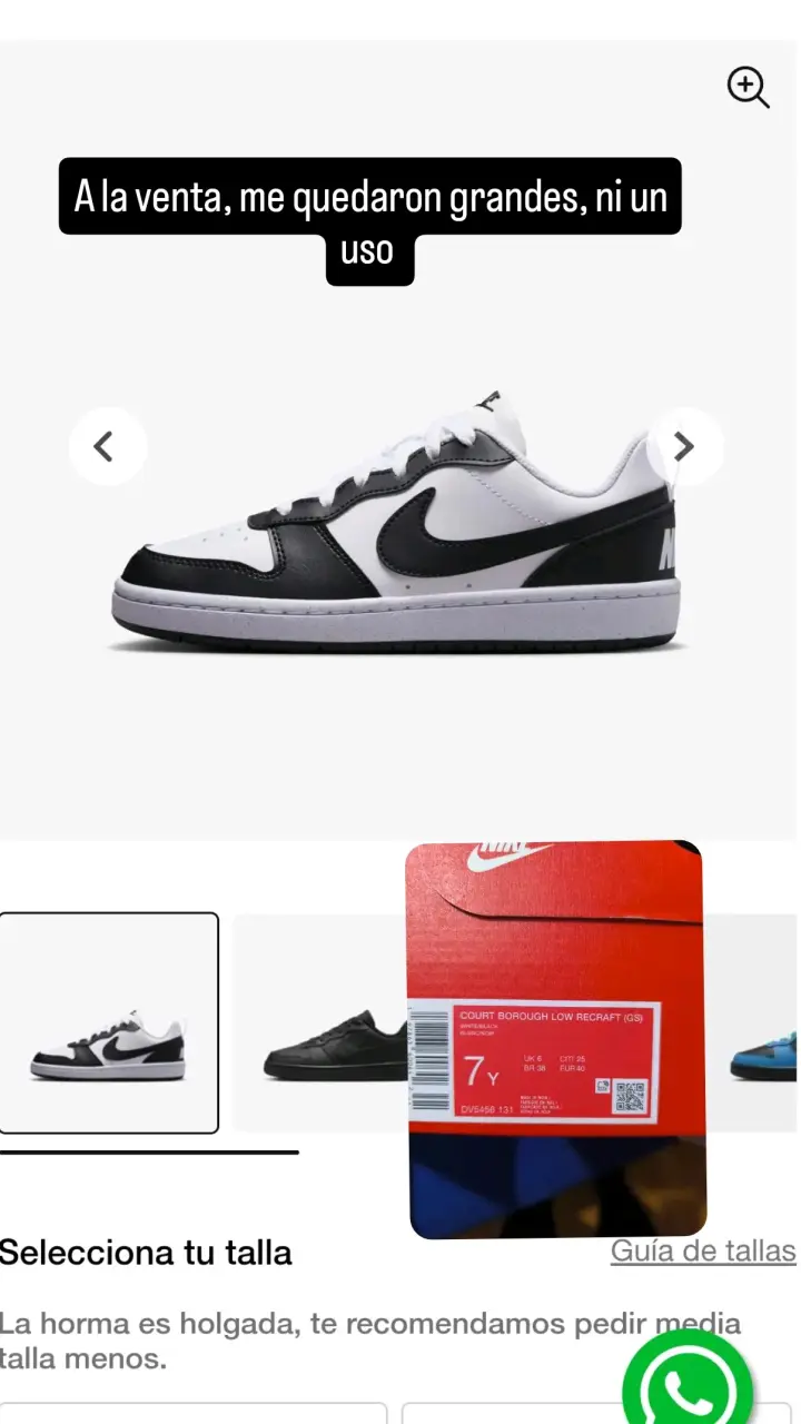 Zapatillas Nike Court Borough Low Recraft GS blancas y negras