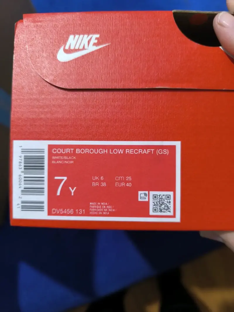 Zapatillas Nike Court Borough Low Recraft GS blancas y negras - 2