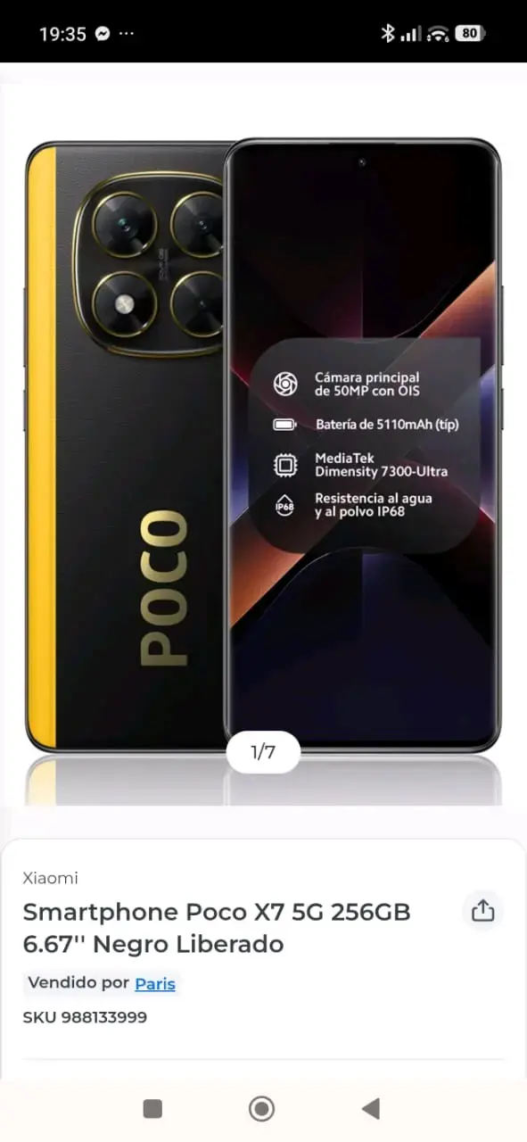 Smartphone Xiaomi Poco X7 5G 256GB Negro - 2