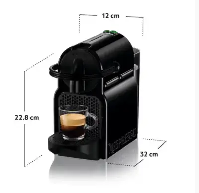 Cafetera Nespresso Inissia Negra Compacta - miniatura 1