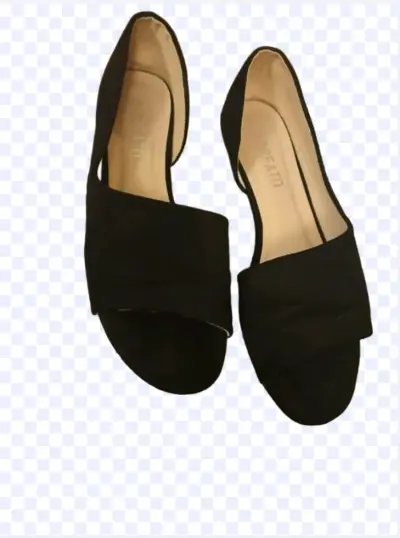 Sandalias planas negras de mujer - miniatura 2