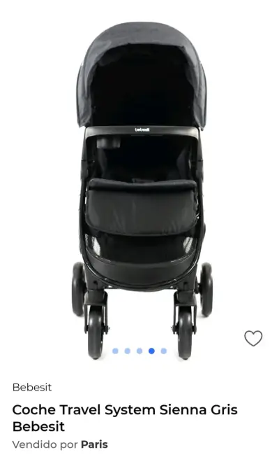 Coche Travel System Sienna Gris Bebesit - miniatura 6