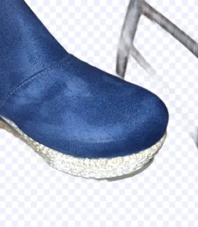 Zapatos de plataforma azul con detalles dorados - miniatura 3