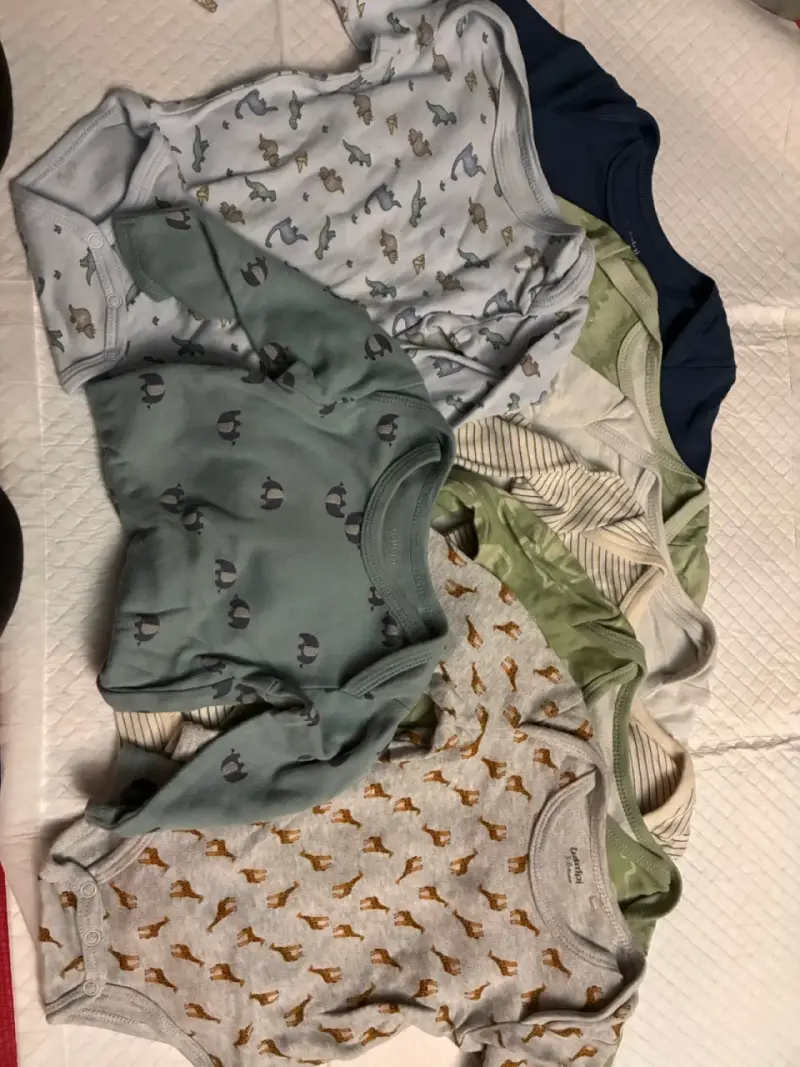 Set de bodies para bebé de algodón con estampados variados - 2