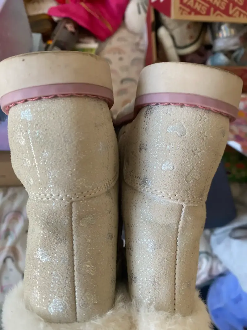 Botas de niña beige con forro de peluche - 3