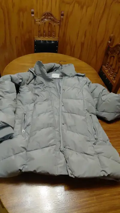 Chaqueta acolchada gris Polemic Girl - miniatura 1