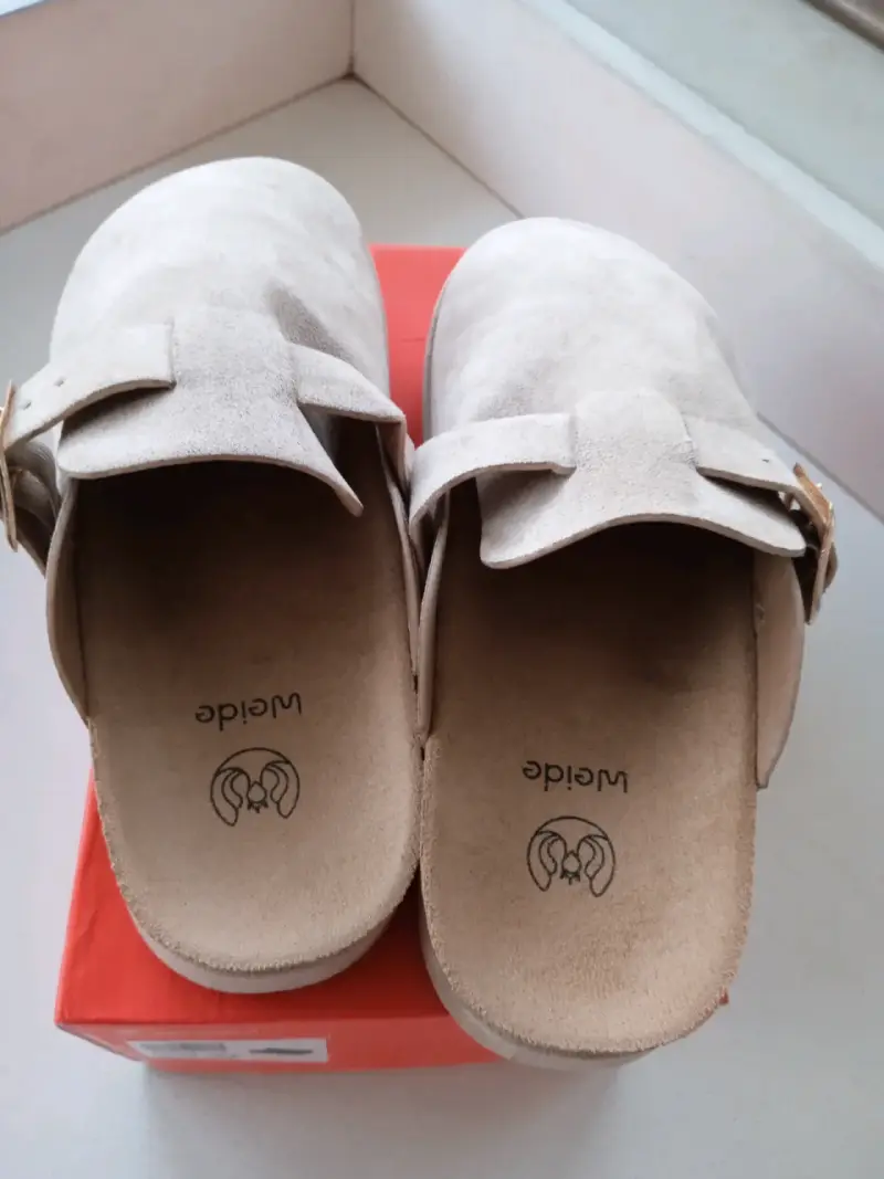 Zapatillas de casa Weide beige con hebilla - 2