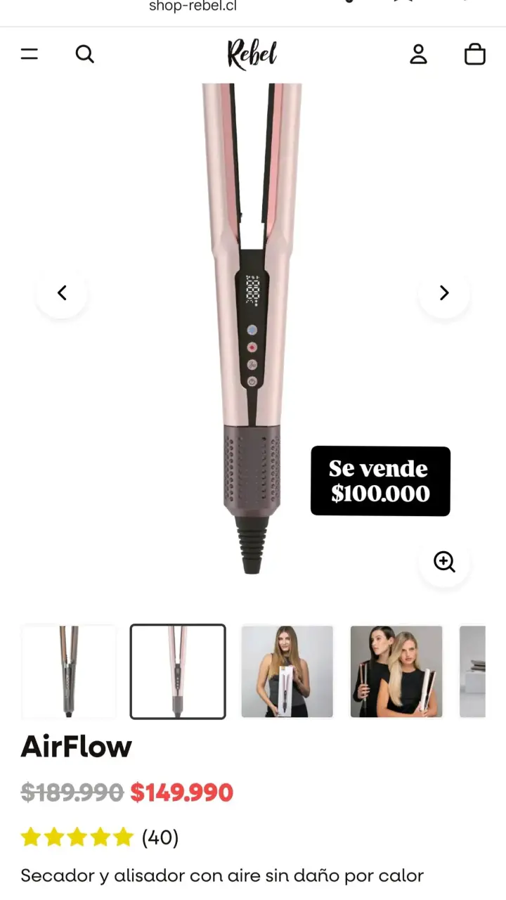 Secador y alisador Rebel AirFlow