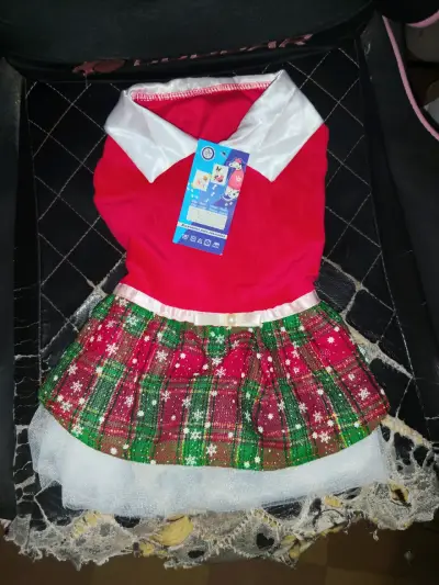 Vestido navideño para mascotas talla L - miniatura 1