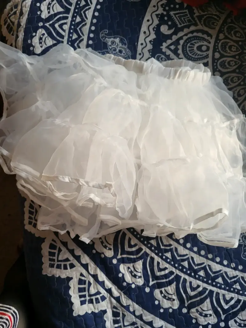 Enagua de tul blanca para vestido - 3
