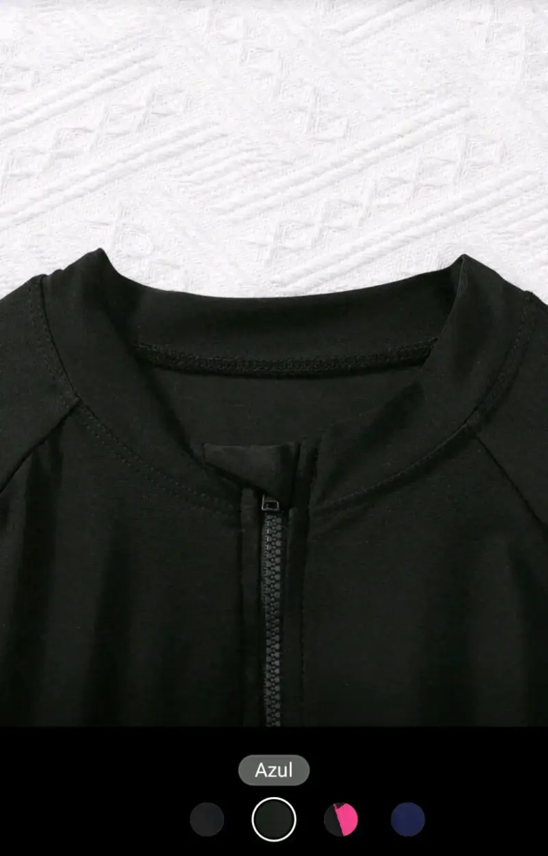 Traje de baño de neopreno negro y azul - 2