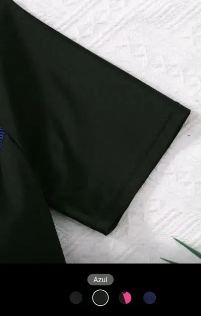 Traje de baño de neopreno negro y azul - miniatura 3