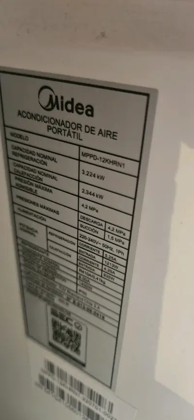 Aire acondicionado portátil Midea en buen estado - miniatura 3