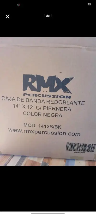 Redoblante RMX Percussion 14x12 con Piernera - miniatura 3