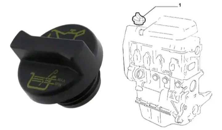 Tapa de Aceite para Fiat Grande Punto 1.2 1.4 - 3