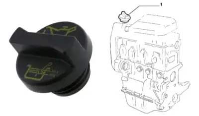 Tapa de Aceite para Fiat Grande Punto 1.2 1.4 - miniatura 3