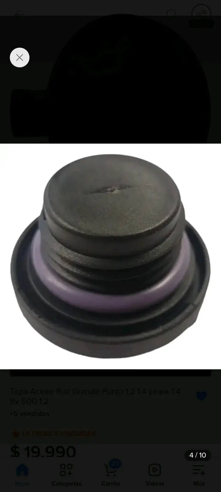 Tapa de Aceite para Fiat Grande Punto 1.2 1.4 - 5