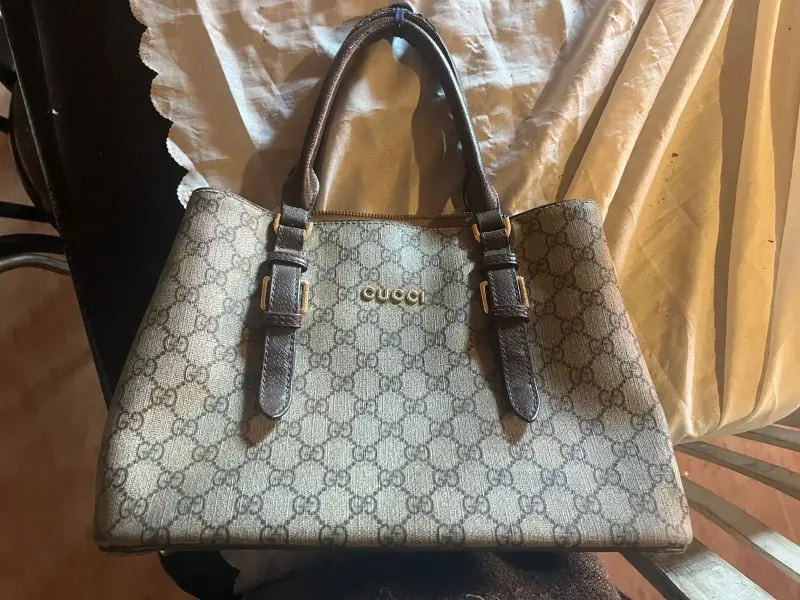 Bolso de mano monograma beige - 1