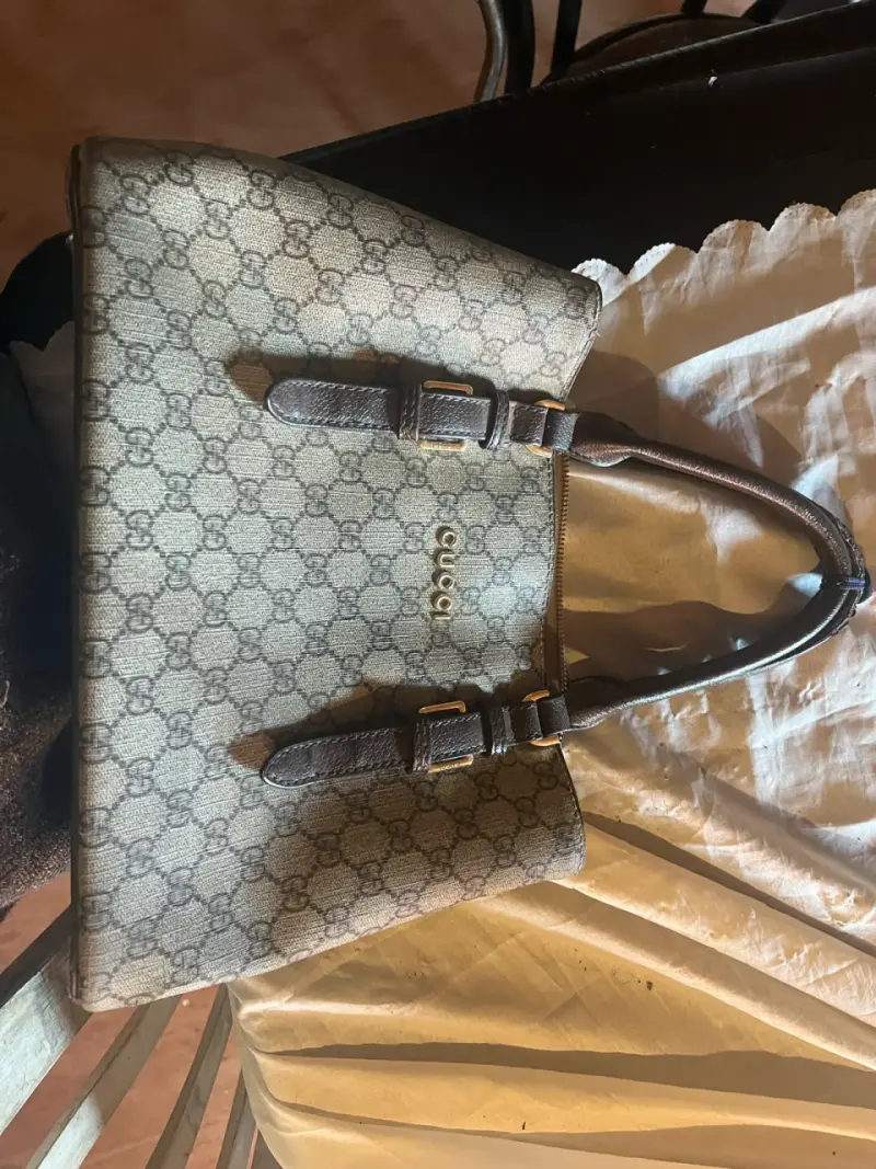 Bolso de mano monograma beige - 4
