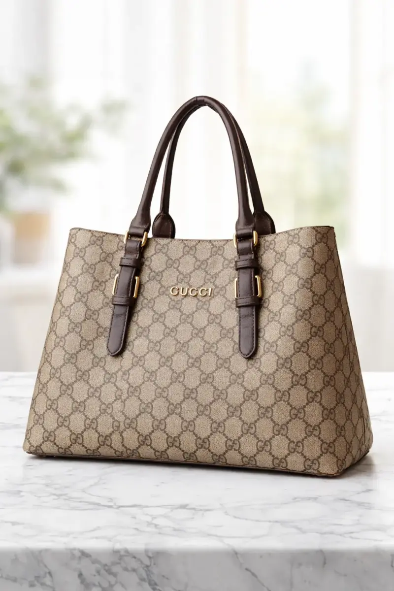 Bolso de mano monograma beige - 6