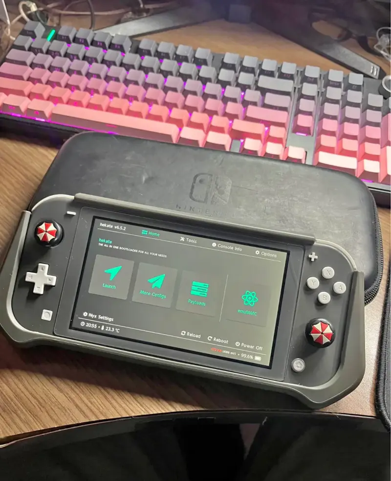 Consola portátil Nintendo Switch modificada