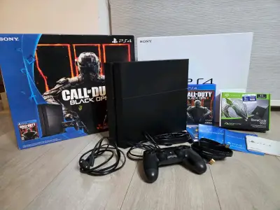 Consola PS4 con juego Call of Duty y accesorios - miniatura 1