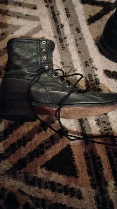 Botas de cuero negras con flecos - miniatura 2