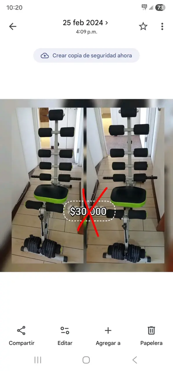 Banco de ejercicios para abdominales ajustable