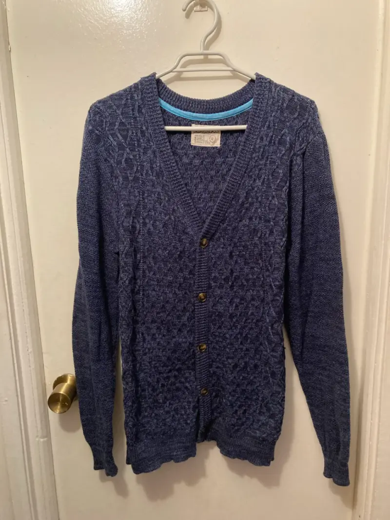 Suéter Cardigan azul Barbados - 1