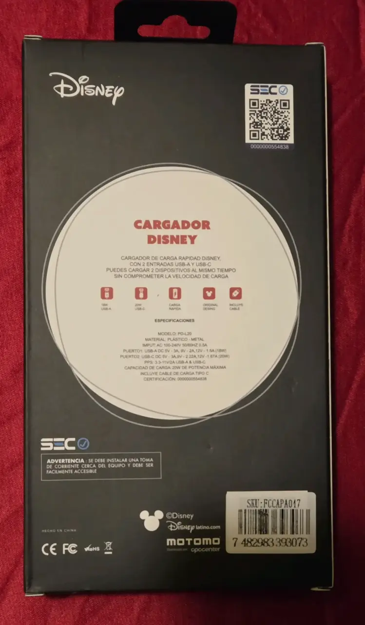 Cargador Rápido Disney 20W con Diseño de Stitch - 5